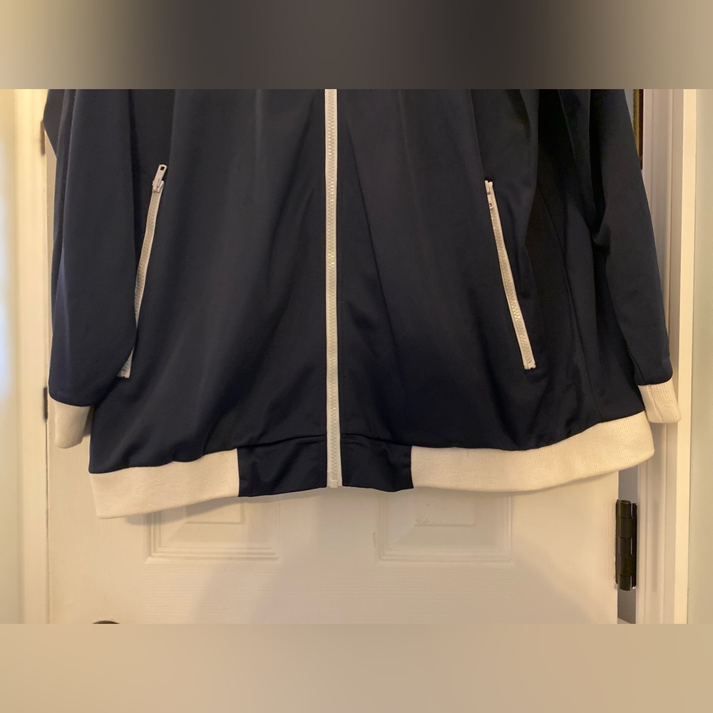 Lacoste Paris Size 9 Navy & White Men’s Zip Jacket Tennis Vintage Crocodile Logo - Picture 8 of 11